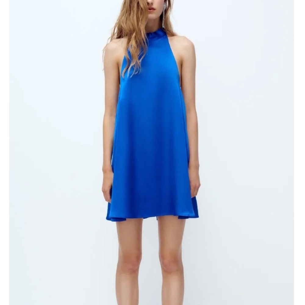 Zara Blue Halter Dress